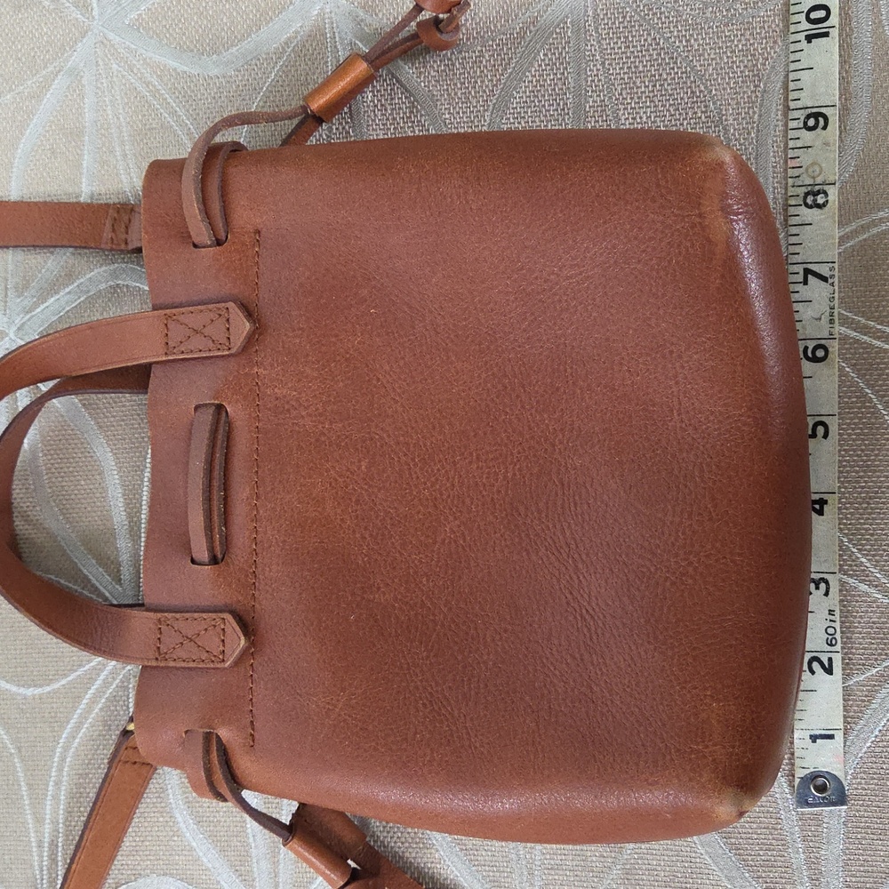 Madewell Brown Leather Bucket Bag - Picture 10 of 14